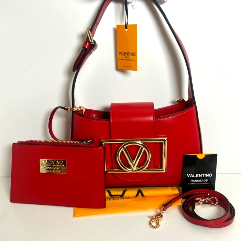 Mario Valentino Kai Superv Leather Top Handle Bag